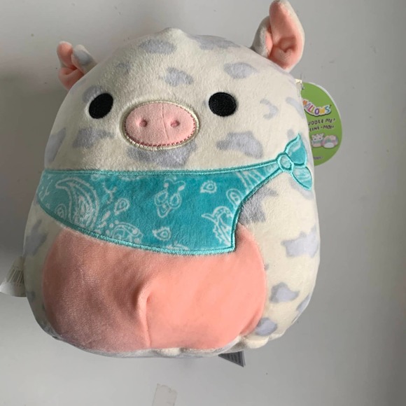 Squishmallow Rosie the Spotted Pig Bandana 8" Plush Easter Farm Stuffed Animal - Picture 8 of 8